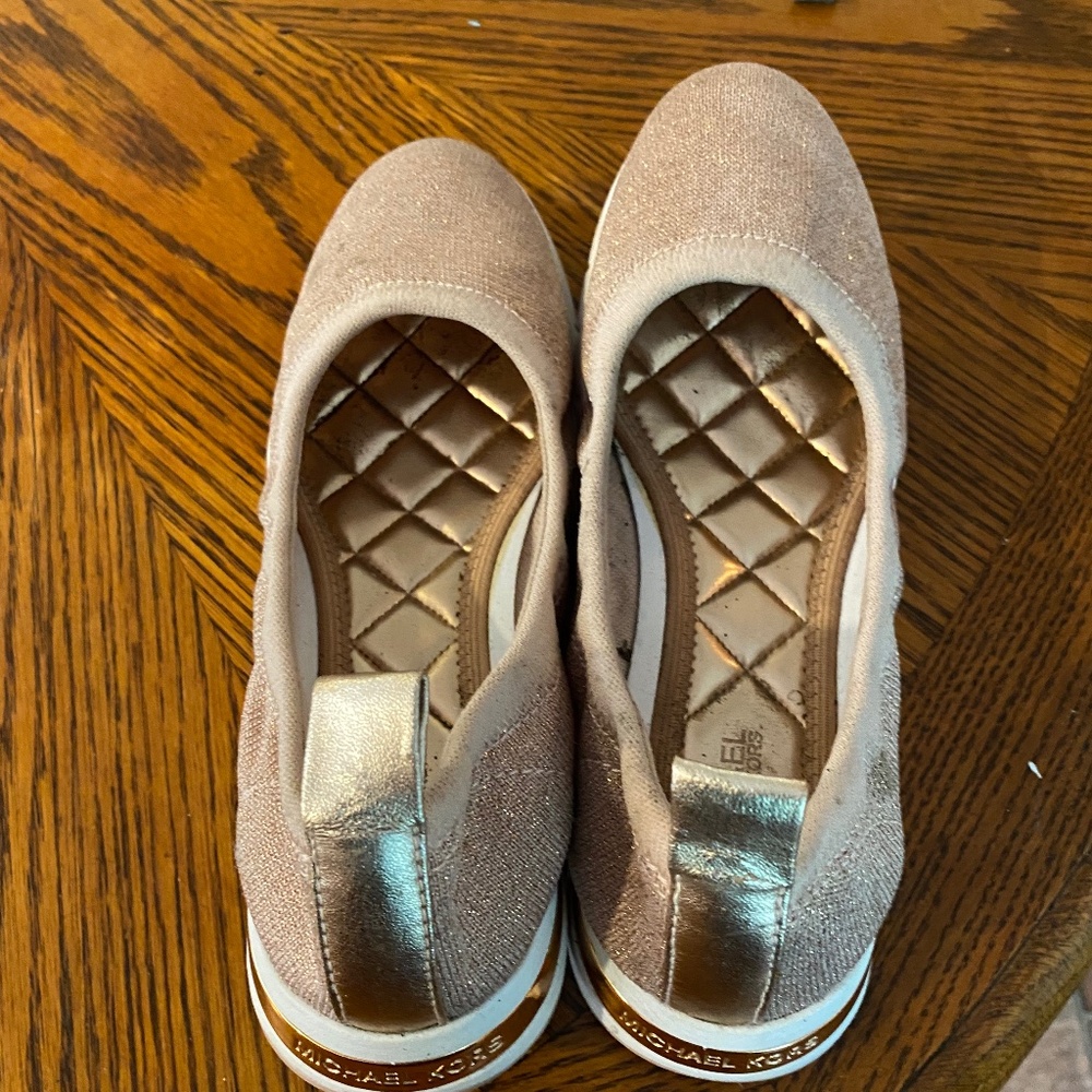 Michael Kors rose gold flats